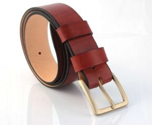 Ceinture ceinturon en cuir marron "Boris"