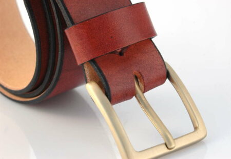 Ceinture ceinturon en cuir marron "Boris"