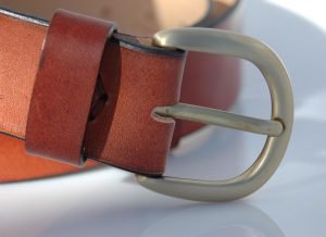 Ceinture ceinturon marron en cuir "Dom"