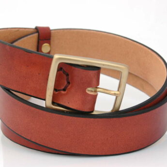 ceinture en cuir marron "Michel"