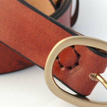 Ceinture en cuir marron "serge"