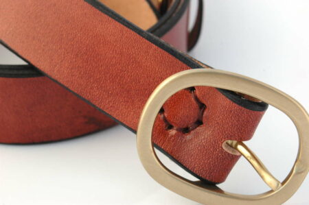 Ceinture en cuir marron "serge"