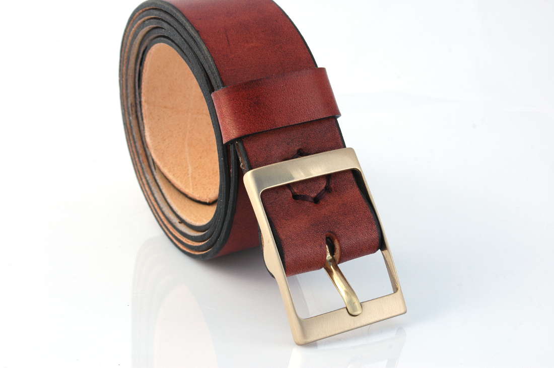 Ceinture – Ceinturon cuir naturel marron « Vill »