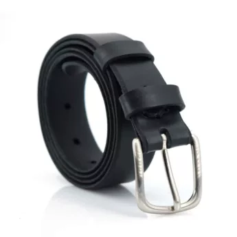 Ceinture noire en cuir "Van"