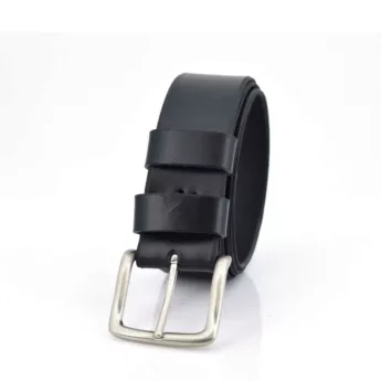 Ceinture en cuir noir "1234"