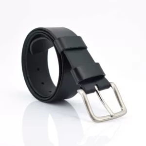 Ceinture en cuir noir "1234"