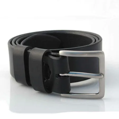 Ceinture noire en cuir "Boris"