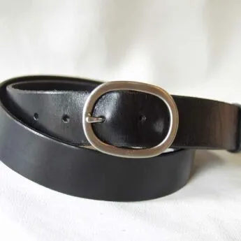 Ceinture noire en cuir "Gaff"