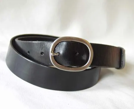 Ceinture noire en cuir "Gaff"