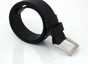 ceinture en cuir noir "4462"
