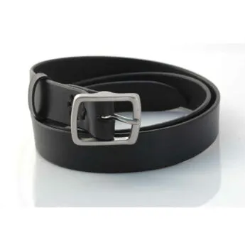 Ceinture en cuir noir "Alain"