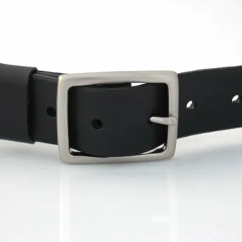 Ceinture noire en cuir "Michel"