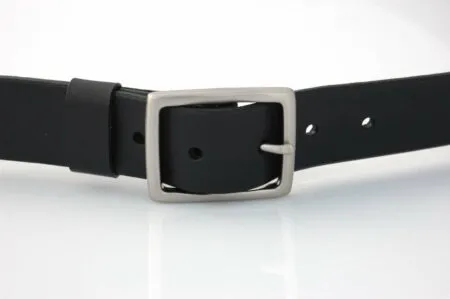 Ceinture noire en cuir "Michel"