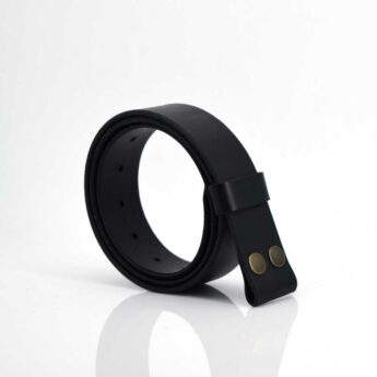 Ceinture noire à pression (sans boucle)