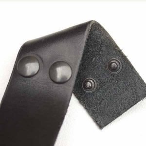 Ceinture noire à pression (sans boucle)