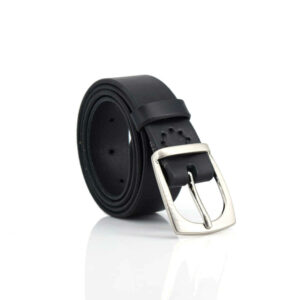 Ceinture noire en cuir "Bernard"