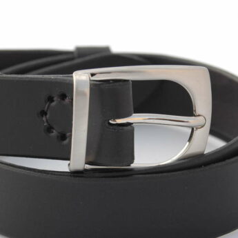 Ceinture noire en cuir "Bernard"