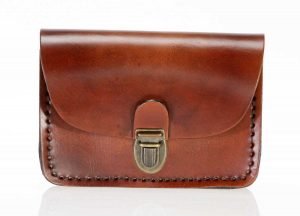 Pochette à la ceinture en cuir naturel "Bouley"