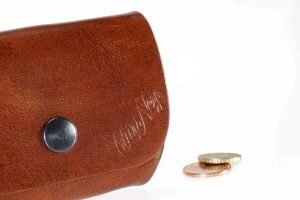 Porte-monnaie en cuir naturel Grand Père (PM)