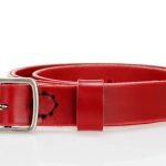 Ceinture en cuir rouge "Agathe"