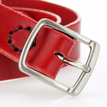 Ceinture en cuir rouge "Agathe"