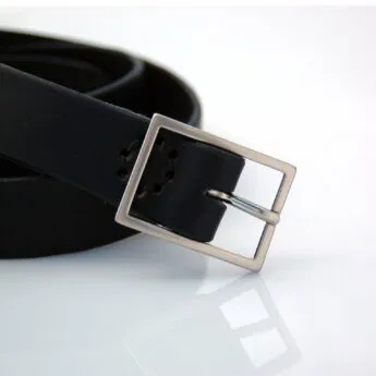 Ceinture noire en cuir "Alain"