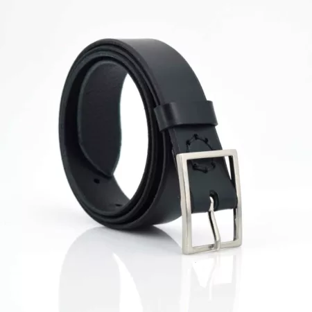 Ceinture noire en cuir "Alain"