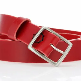Ceinture en cuir rouge "Sylvie"