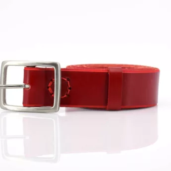 Ceinture en cuir rouge "Sylvie"