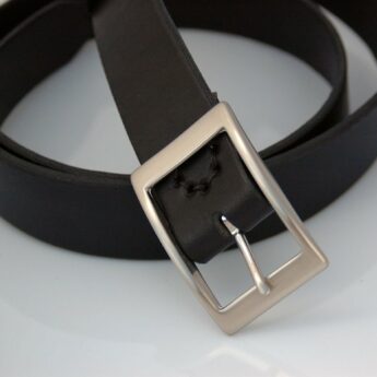 Ceinture noire en cuir "Franck"