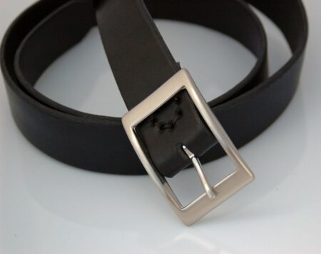 Ceinture noire en cuir "Franck"