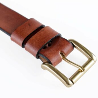 Ceinture marron en cuir "Rouleau"