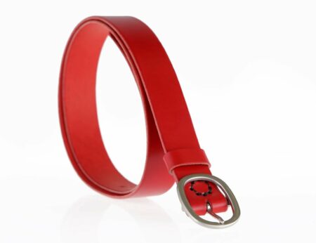 Ceinture rouge en cuir "Nathalie"