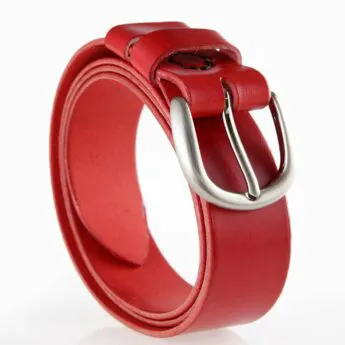 Ceinture en cuir rouge "Thérèse"