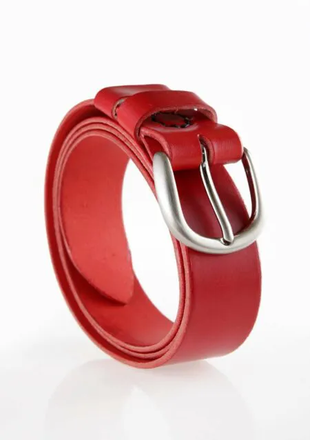 Ceinture en cuir rouge "Thérèse"