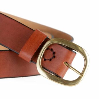 Ceinture ceinturon en cuir marron "Albin"