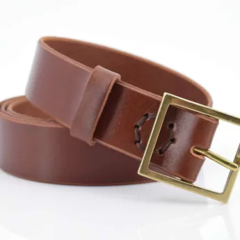 Ceinture en cuir marron chocolat "Vincent"