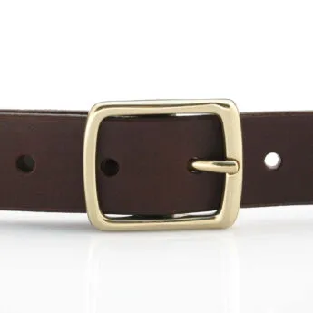 Ceinture en cuir marron chocolat "Claude"