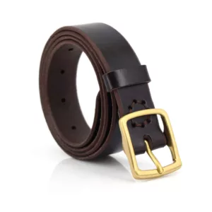 Ceinture en cuir marron chocolat "Claude"