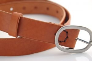 Ceinture en cuir cognac "Annie"