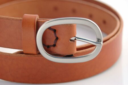 Ceinture en cuir cognac "Annie"