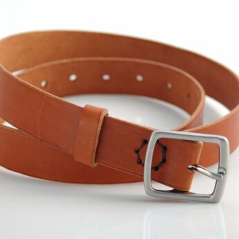 Ceinture en cuir cognac "Christophe"