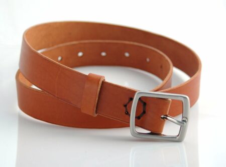 Ceinture en cuir cognac "Christophe"