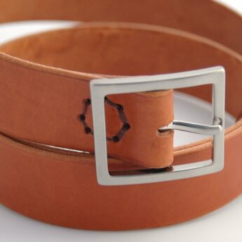 Ceinture en cuir cognac "Patrick"