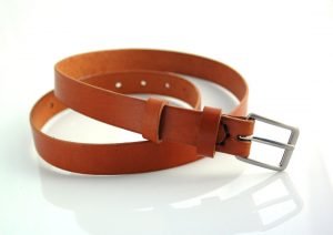 Ceinture en cuir cognac "Valérie"