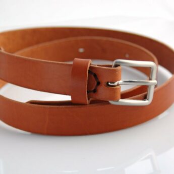 Ceinture en cuir cognac "Valérie"