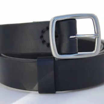 Ceinture en cuir noir "Mathieu"