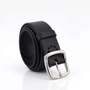 Ceinture en cuir noir "Mathieu"