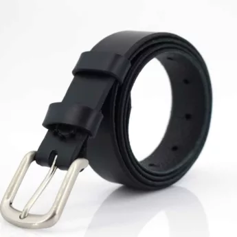 Ceinture en cuir noir "Patrice"