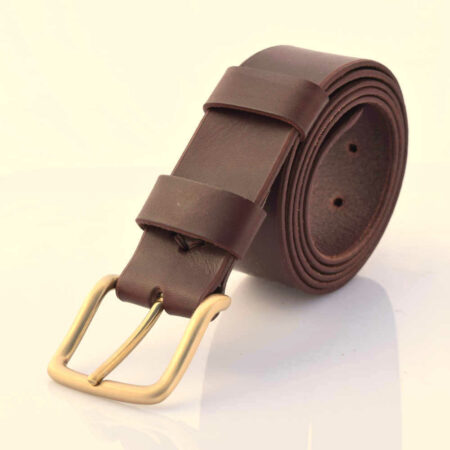 Ceinture en cuir marron foncé "Nicolas"